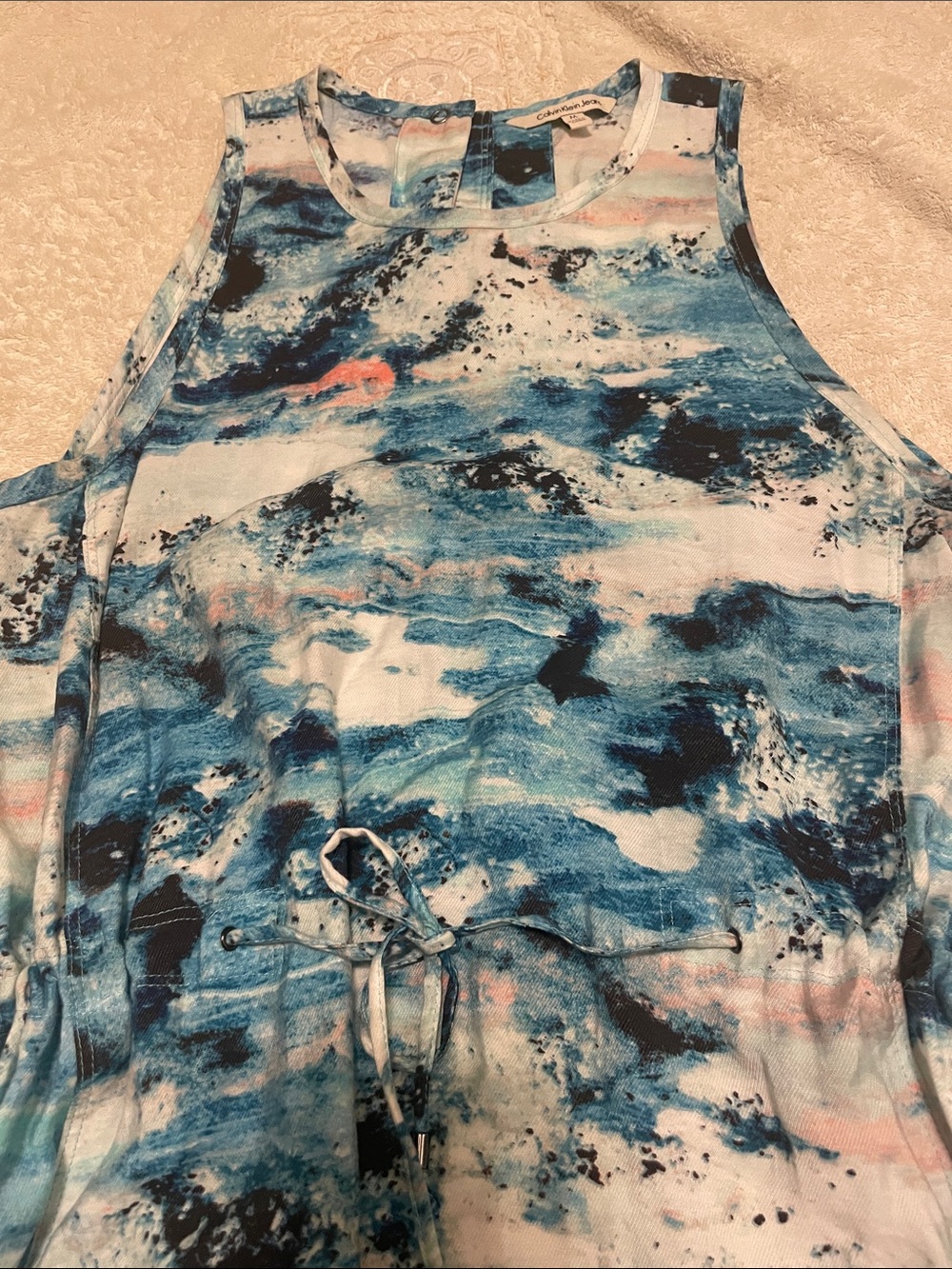 Calvin Klein Jeans Tie Dye Sleeveless Dress - Picture 3 of 7